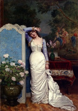 Auguste Toulmouche Painting - Young Wo woman Auguste Toulmouche